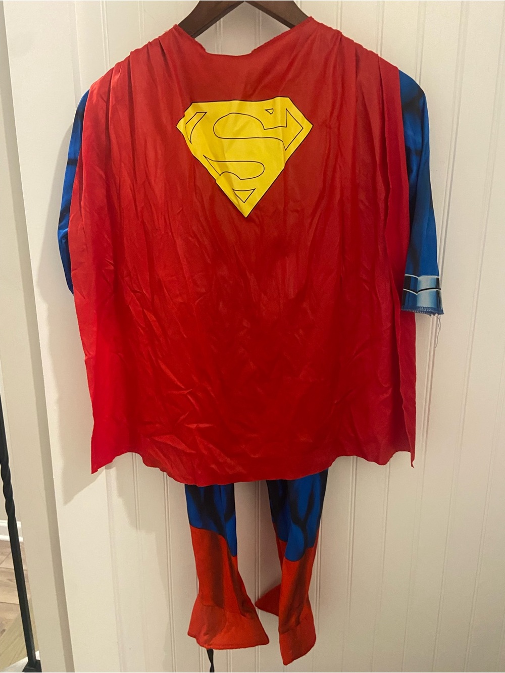 Classic Red & Blue Superhero Cape Costume for Kids (SUPERMAN) OBO